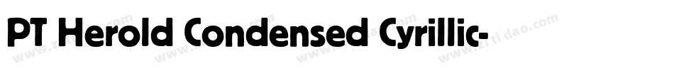 PT Herold Condensed Cyrillic字体转换